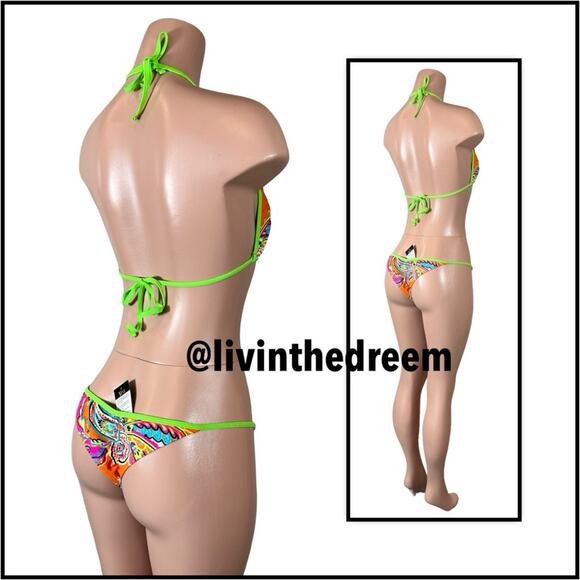 VEVE Neon Jeweled Bikini - Size Large, Stunning! - Picture 6 of 16